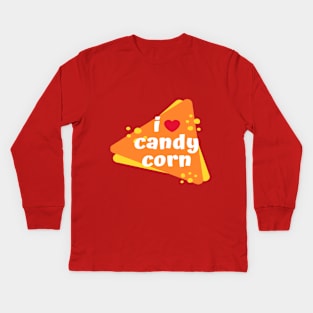 Halloween gift - I love candy corn Kids Long Sleeve T-Shirt